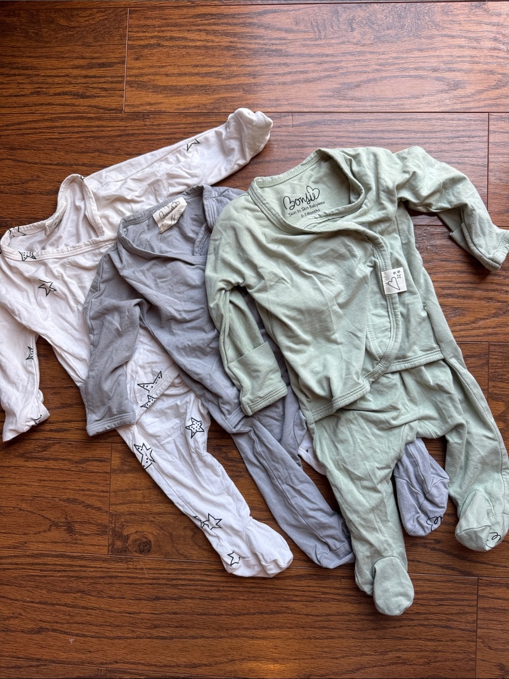 4 Bonsie Kimono Footed One-Piece onesie Neutral Sets